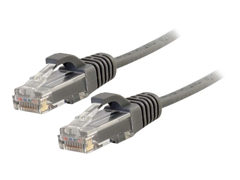 C2G 5ft Cat6 Snagless Unshielded (UTP) Slim Ethernet Cable - Cat6 Network Patch Cable - PoE - Gray