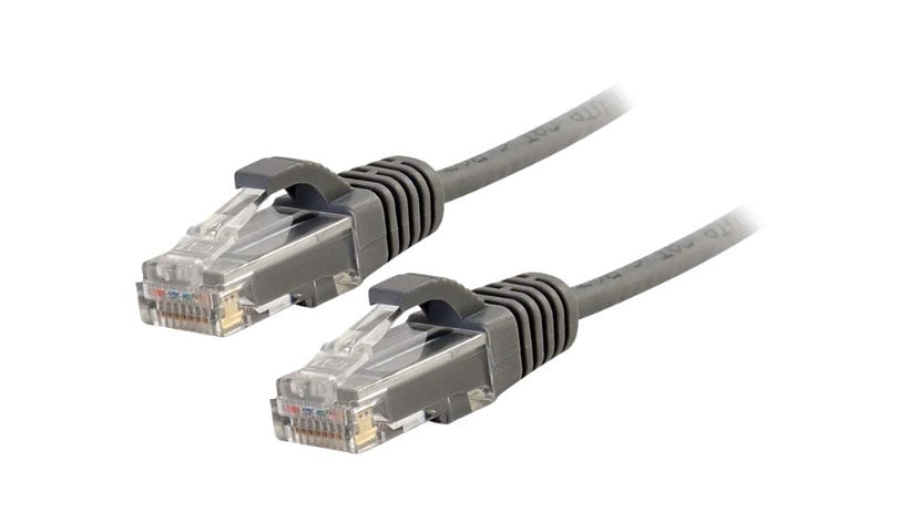 C2G 5ft Cat6 Snagless Unshielded (UTP) Slim Ethernet Cable - Cat6 Network Patch Cable - PoE - Gray