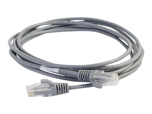 C2G 7ft Cat6 Snagless Unshielded (UTP) Slim Ethernet Cable - Cat6 Network Patch Cable - PoE - Gray
