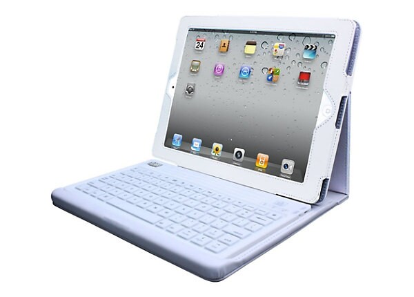 Adesso Compagno 2 Bluetooth 3.0 Keyboard with Carrying Case WKB-2000CW - keyboard - US - white