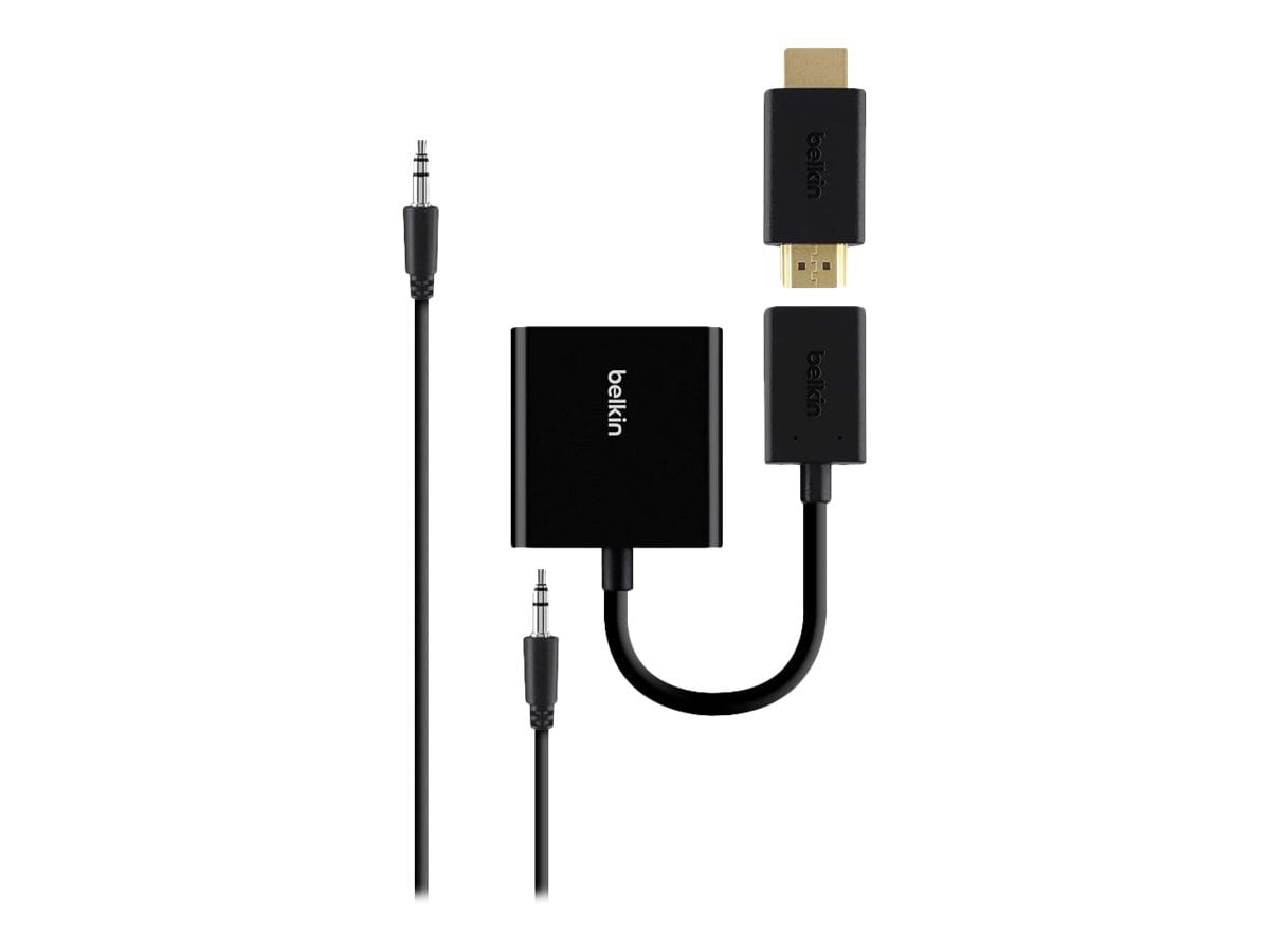 Belkin HDMI to VGA Adapter Kit - Universal HDMI to VGA Adapter with 3.5mm Audio - Video Converter