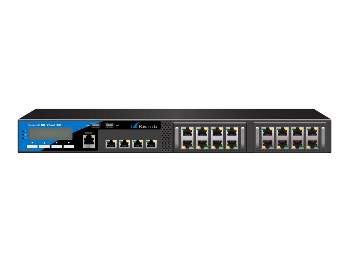 Barracuda NextGen Firewall F-Series F800.CCE - security appliance - with 1 year Energize Updates + Instant Replacement