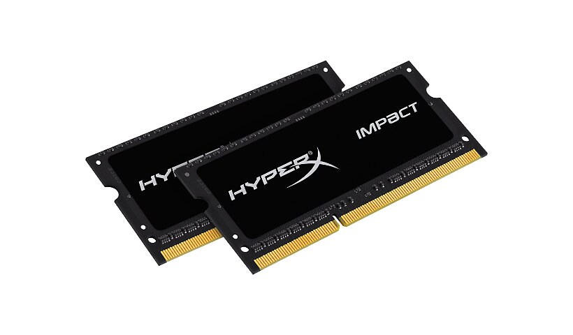 HyperX Impact Black Series - DDR3L - kit - 16 GB: 2 x 8 GB - SO-DIMM 204-pi