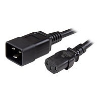 StarTech.com 6ft(1.8m) Heavy Duty Extension Cord IEC C13 to IEC C20 Extension Cord 15A 125V 14AWG