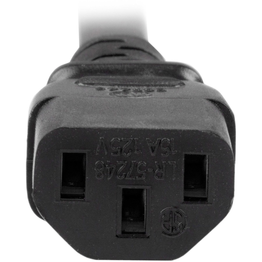 Thumbnail 5 of 8 for StarTech.com 6ft (1.8m) Heavy Duty Extension Cord, IEC C13 to IEC C20 Black Extension Cord, 15A 125V, 14AWG, Heavy