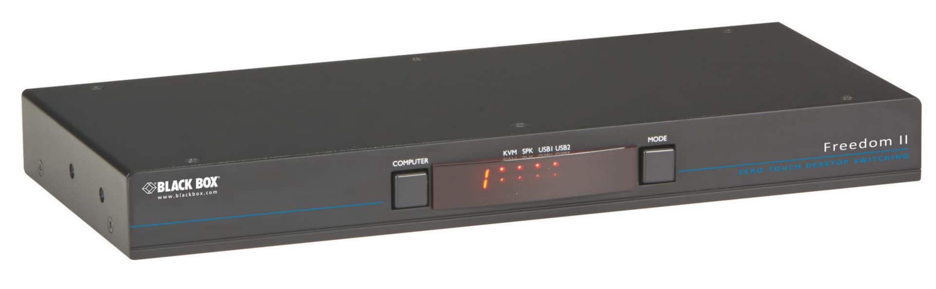 Black Box KVM Switch 4-Port USB Freedom II - keyboard/mouse/USB/audio  switch - 4 ports - TAA Compliant