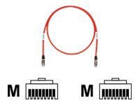 Panduit TX6A 10Gig patch cable - 12 ft - red