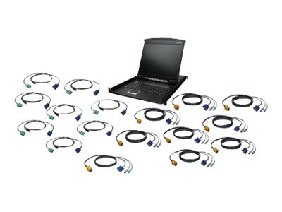 IOGEAR GCL1916KITU 16-Port 19" LCD KVM Switch with USB KVM Cable - KVM cons