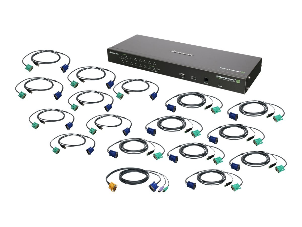 IOGEAR GCS1816IKITU - KVM switch - 16 ports - rack-mountable - with USB KVM Cables