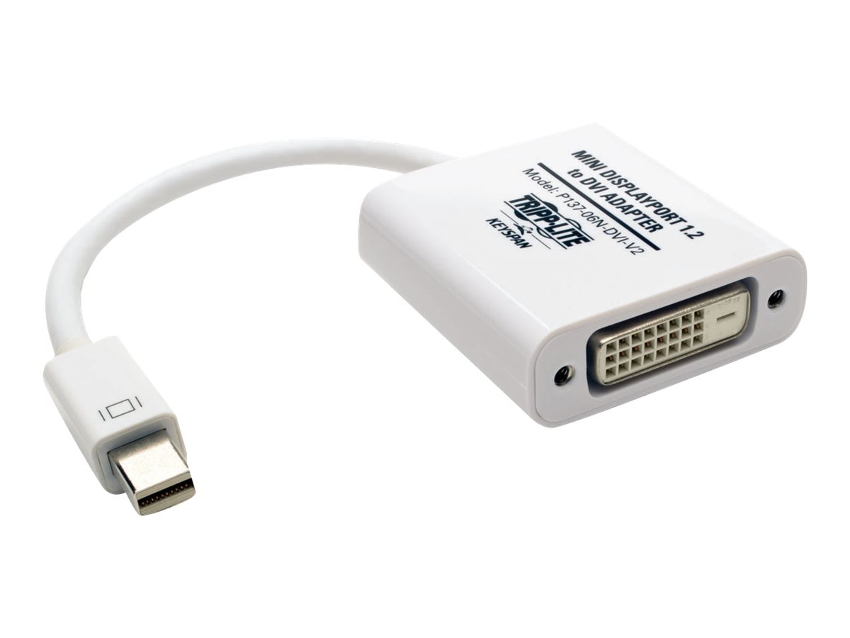Eaton Tripp Lite Series Keyspan Mini DisplayPort 1.2 to DVI Active Adapter Converter (Mini-DP Male to DVI Female), 6-in.
