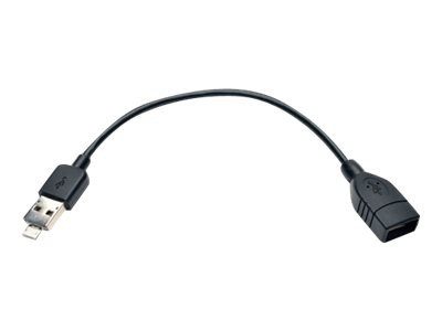 Tripp Lite 6 Inch USB 2.0 OTG Cable with 2-in-1 Connector Combo USB-A to USB Micro-B M/F 6" - USB cable - 6 in