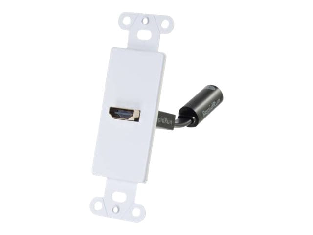 C2G RapidRun HDMI Decorative Style Wall Plate Transmitter - White - HDMI wa