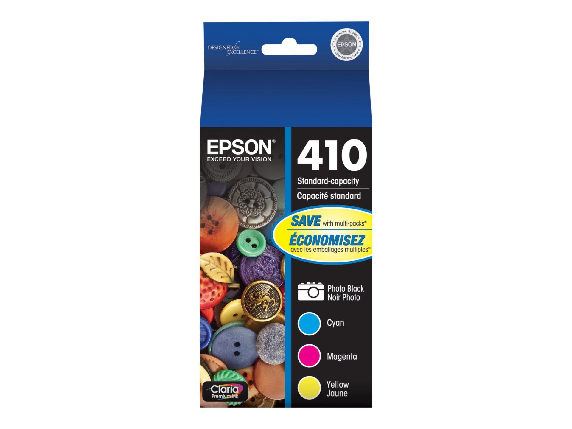 Epson T410 Multipack - 4-pack - black, yellow, cyan, magenta - original - ink cartridge