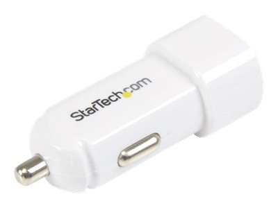 StarTech.com Dual-port USB Car Charger - 17W/3.4A - White 
