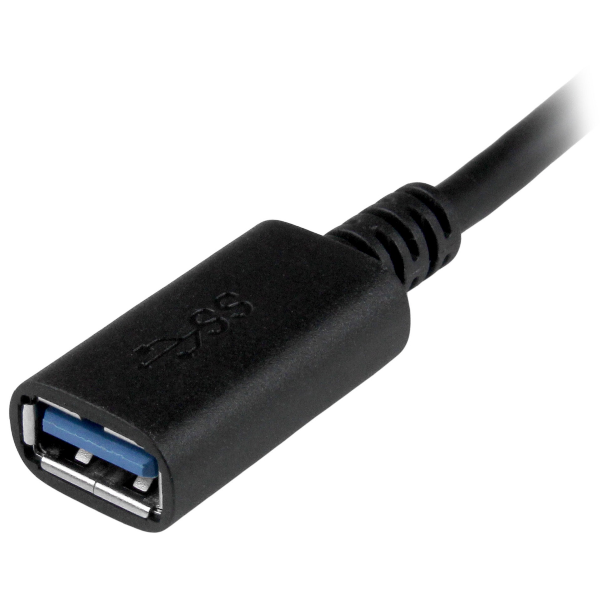 Thumbnail 3 of 4 for StarTech.com 6in (15cm) USB-C to USB-A Adapter, USB 5Gbps, 3A, USB-C Male to USB-A Female Converter, USB-IF Certified