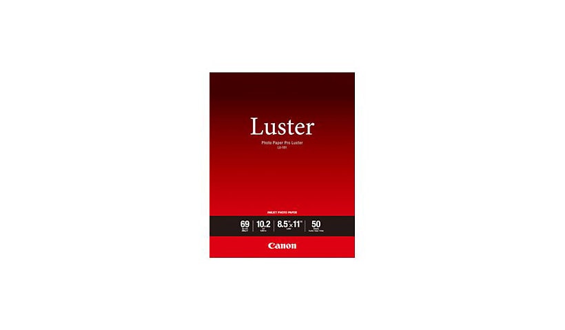Canon Photo Paper Pro Luster LU-101 - photo paper - luster - 50 sheet(s) - Letter - 260 g/m²