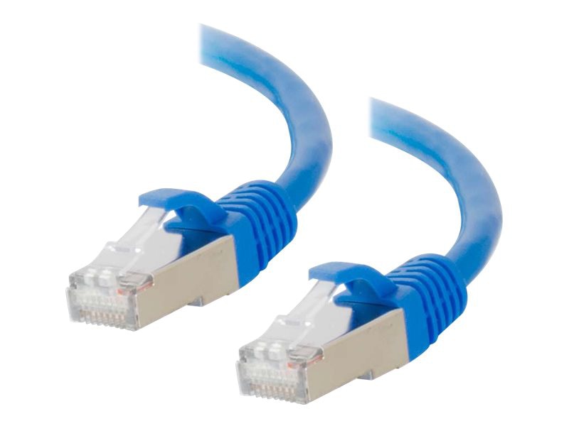 C2G 6in Cat6 Snagless Shielded (STP) Ethernet Cable - Cat6 Network Patch Cable - PoE - Blue - patch cable - 15.2 cm -