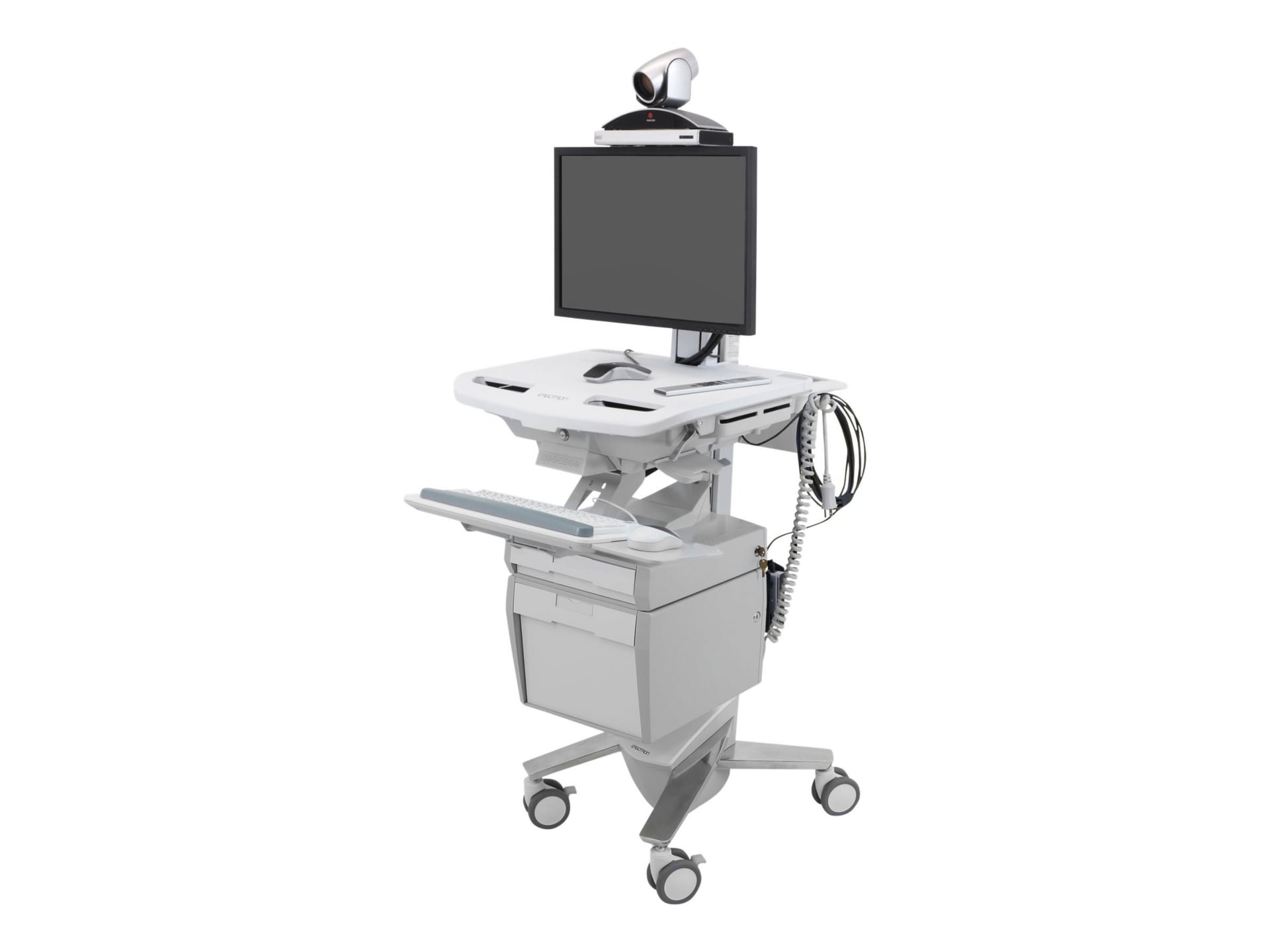 Ergotron StyleView Telepresence cart - open architecture - for LCD display