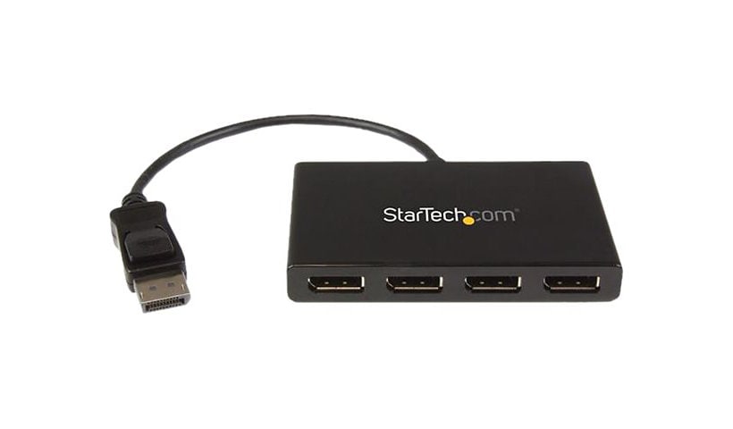 StarTech.com 4-Port DisplayPort 1.2 Splitter, DisplayPort to 4x DP Multi-Monitor Adapter, Quad 1080p 60Hz Computer MST