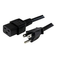 StarTech.com 10ft (3m) Heavy Duty Power Cord, NEMA 5-15P to C19, 15A 125V, 14AWG, Computer Power Cord, Heavy Gauge Power