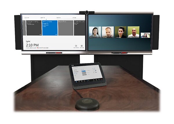 SMART Room System for Microsoft Lync for large rooms with two interactive flat panels - video conferencing kit - 64.5"