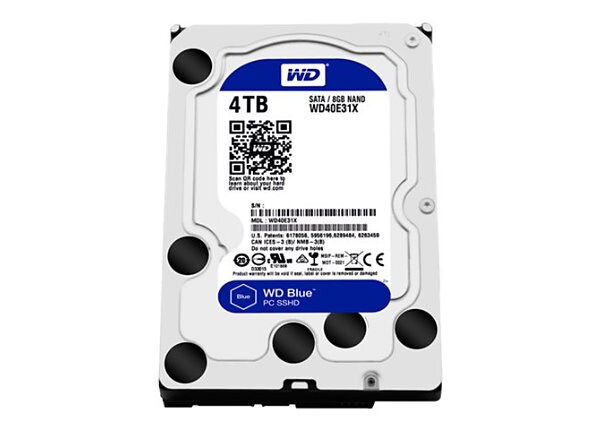 WD Blue WD40E31X - hybrid hard drive - 4 TB - SATA 6Gb/s