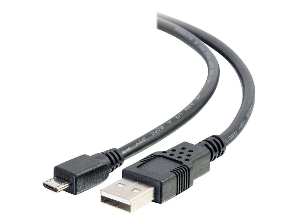 C2G 15ft USB to Micro USB Cable - USB A to Micro B Cable - USB 2.0 - M/M