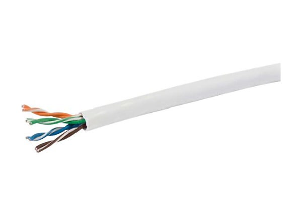 C2G Cat5e Bulk Unshielded (UTP) Network Cable with Solid Conductors - Riser CMR-Rated - bulk cable - 305 m - white