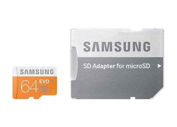 Samsung EVO MB-MP64DA - flash memory card - 64 GB - microSDXC UHS-I