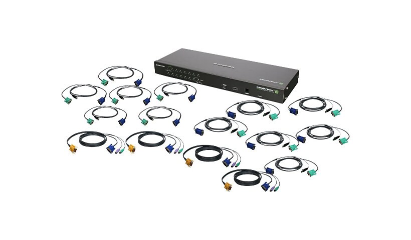 IOGEAR GCS1816IKIT - KVM switch - 16 ports - rack-mountable - with PS/2 and