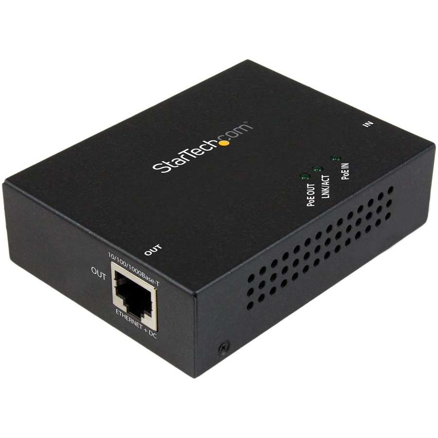 StarTech.com 1 Port Gigabit PoE+ Extender, 802.3at and 802.3af, 100 m (330