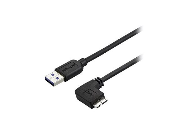 StarTech.com 6ft Slim Right-Angle Micro USB 3.0 Cable - M/M - USB 3.1 Gen 1