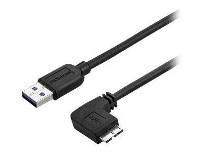 StarTech.com 6ft Slim Right-Angle Micro USB 3.0 Cable - M/M - USB 3.1 Gen 1