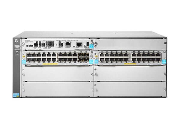 HPE Aruba 5406R 44GT PoE+ / 4SFP+ (No PSU) v3 zl2 - switch - 44 ports - managed - rack-mountable