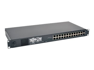 Tripp Lite 24 Port Gigabit Ethernet Switch 12 Outlet PDU 2 SFP 8 POE+ Ports