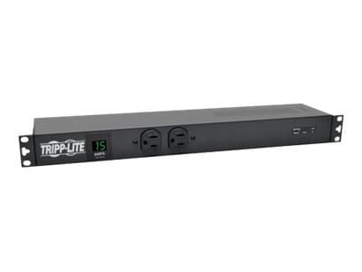 Eaton Tripp Lite Series PDU Metered Isobar Surge 120V 15A 5-15R 14 Outlet 5-15P 1URM - horizontal rackmount - power