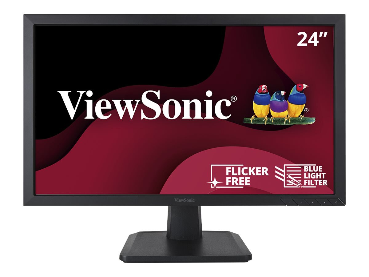 ViewSonic VA2452SM 24 Inch 1080p LED Monitor DisplayPort DVI and VGA Inputs for Home and Office