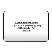 Brother DK-1234 - name badge labels - 260 label(s) - 2.36 in x 3.39 in