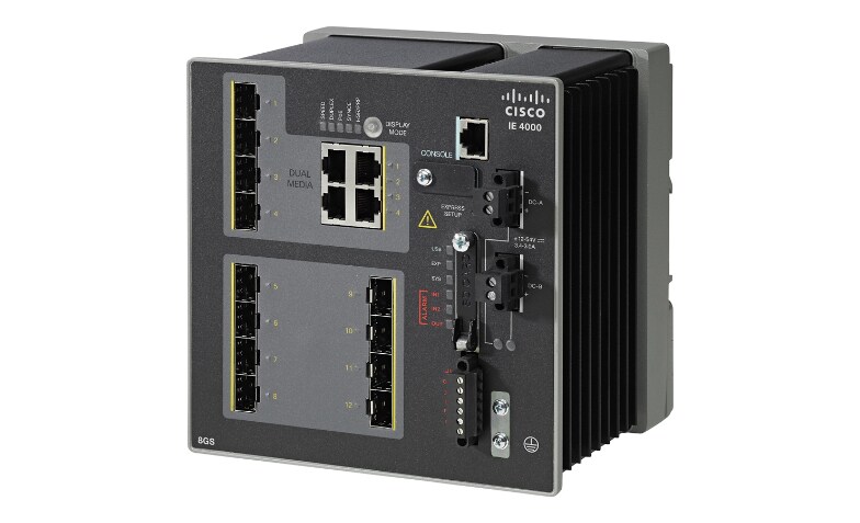 Cisco Industrial Ethernet 4000 Series - switch - 12 ports