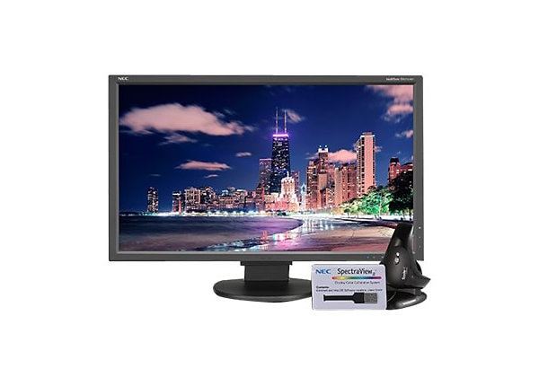 NEC MultiSync EA275UHD-BK - LED monitor - 27" - with Spyder4 calibration sensor