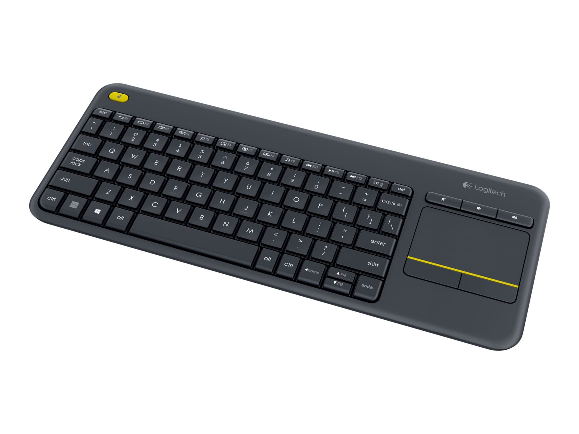 Logitech Wireless Touch Keyboard K400 Plus - keyboard - with touchpad - French - black