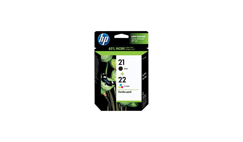 HP 21/22 - 2-pack - color (cyan, magenta, yellow), pigmented black - origin