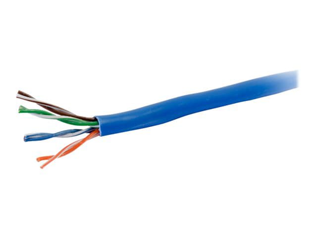 C2G 1000ft Bulk Cat6 Cable with Solid Conductors - CMR Rated - Blue