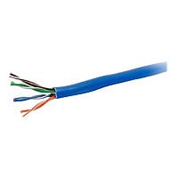 C2G 1000ft Bulk Cat6 Cable with Solid Conductors - CMR Rated - Blue