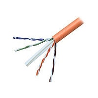 Belkin Cat6 1000ft Orange Solid Bulk Cable, PVC, 4PR, 23 AWG, 1000'