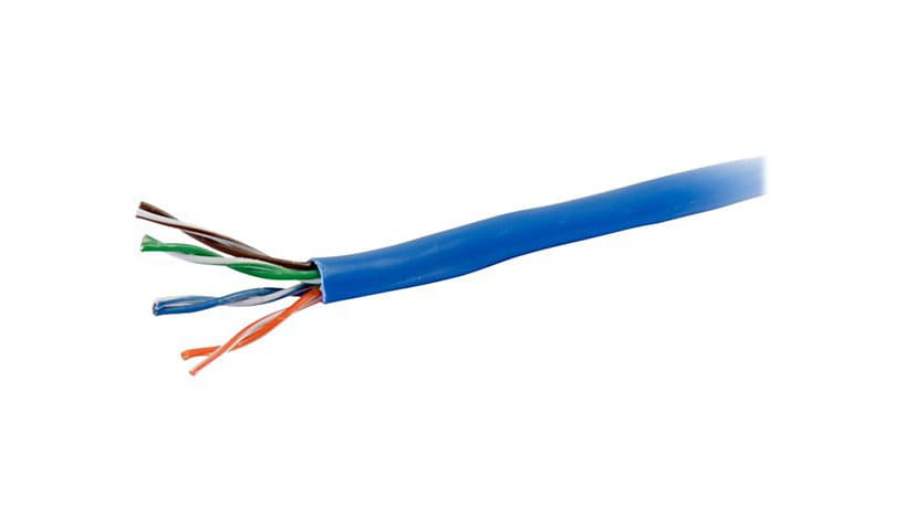 C2G 1000ft Cat6 Bulk Ethernet Network Cable-Solid UTP-Riser CMR Blue TAA - bulk cable - 305 m - blue