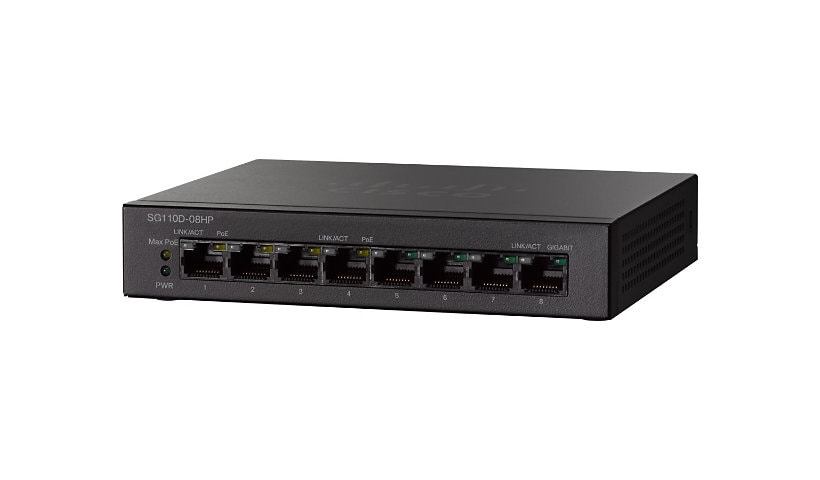 Cisco Small Business SG110D-08HP - switch - 8 ports - unmanaged