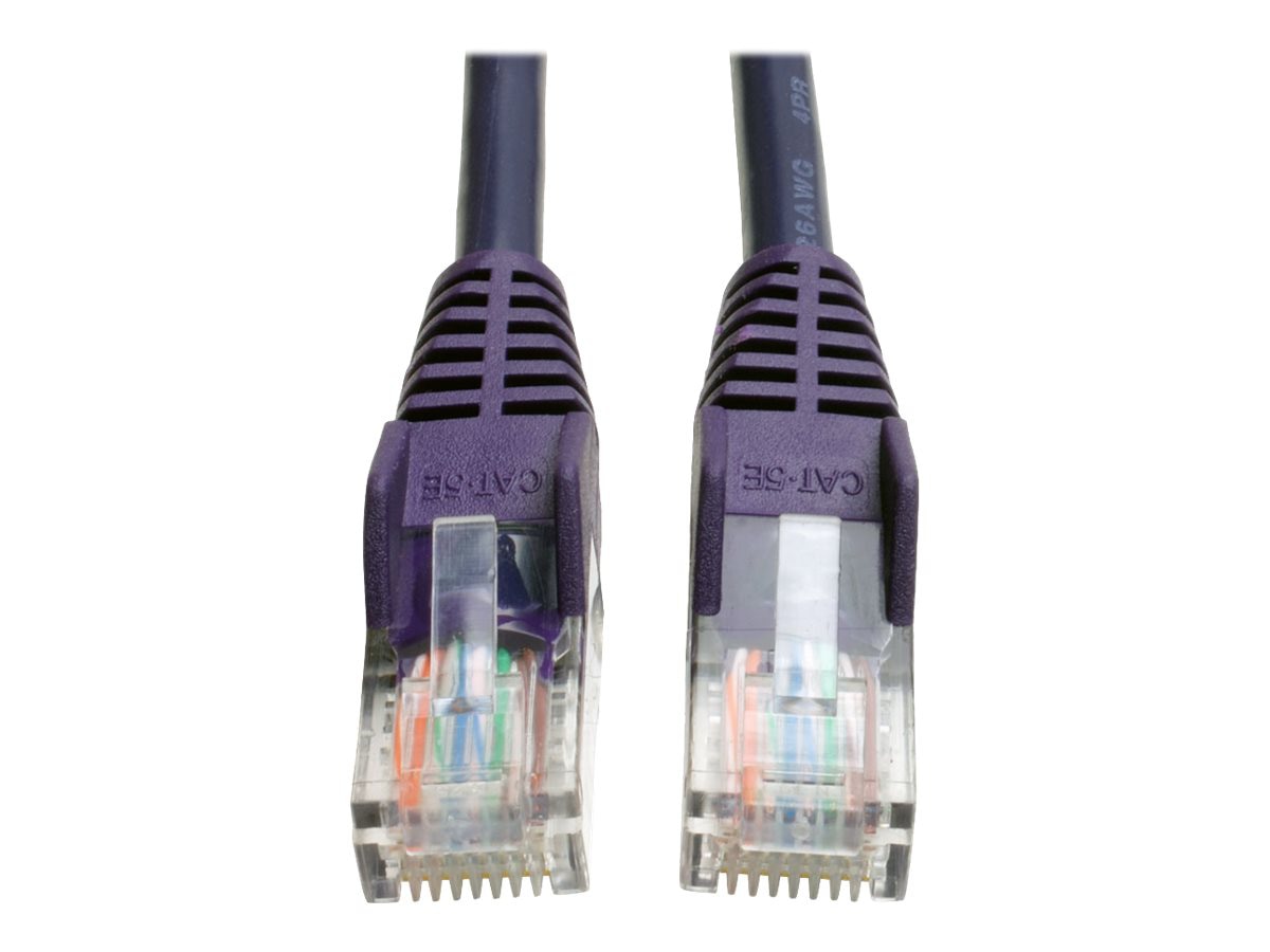 Eaton Tripp Lite Series Cat5e 350 MHz Snagless Molded (UTP) Ethernet Cable (RJ45 M/M), PoE - Purple, 10 ft. (3.05 m) -