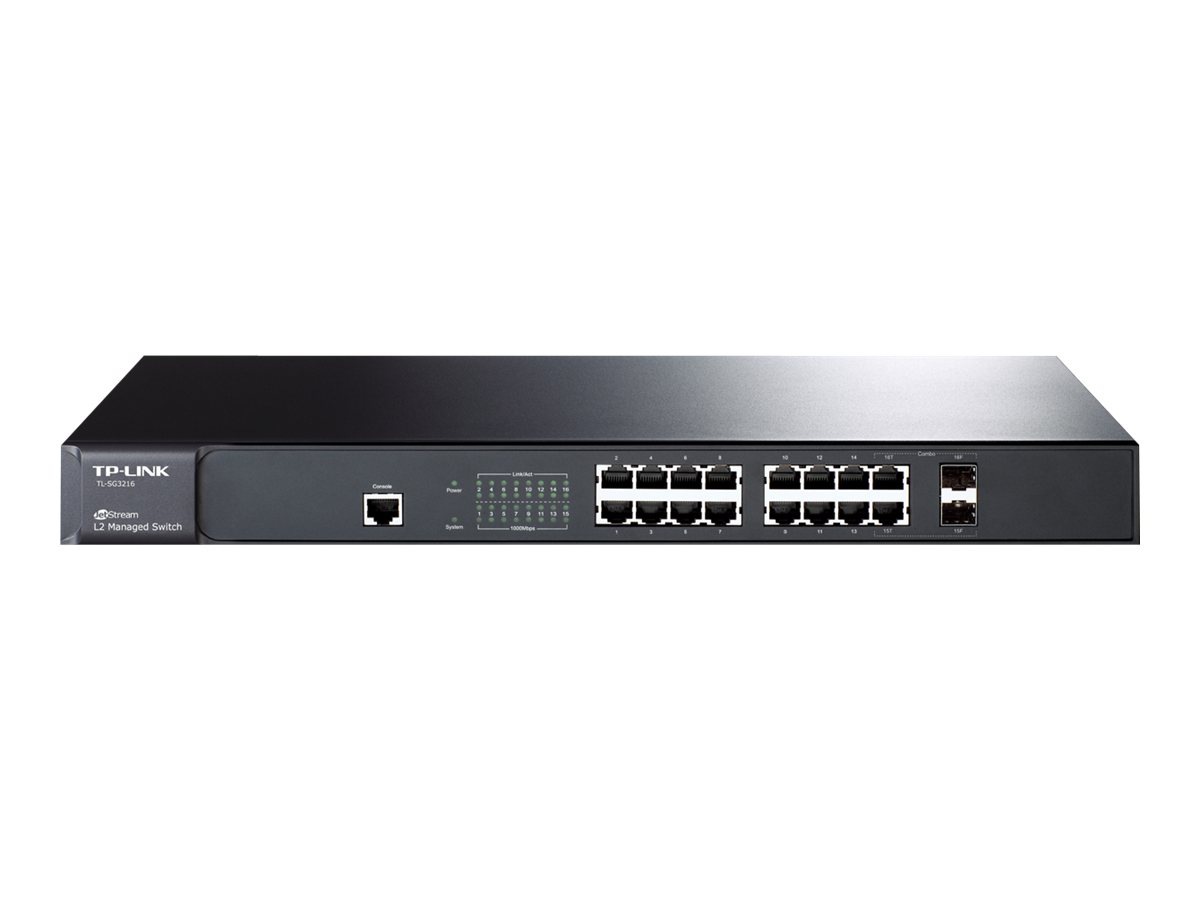 TP-LINK JetStream TL-SG3216 - switch - 16 ports - managed - rack-mountable