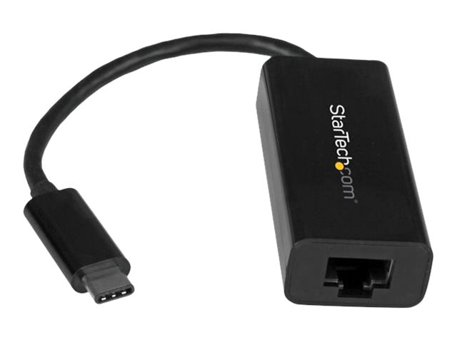 StarTech.com USB-C to Gigabit Ethernet Adapter - Thunderbolt 3 Compatible - 10/100/1000Mbps - Black